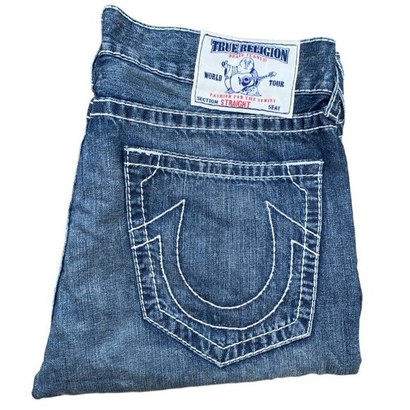 Vintage True Religion Jeans Size 36 STRAIGHT Blue - Picture 1 of 6